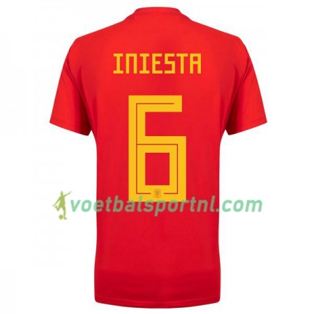 Spanje A_Iniesta 6 Dames Thuis Shirt WK voetbal 2018